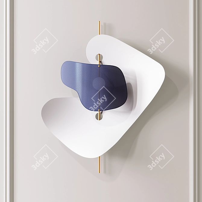 Sleek Wall Mounted Light Fixture 3D model image 5