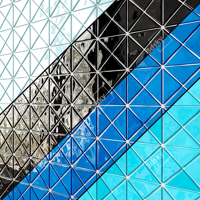 Modern Mosaic Cross: Sleek, Solid & Stylish 3D model image 1