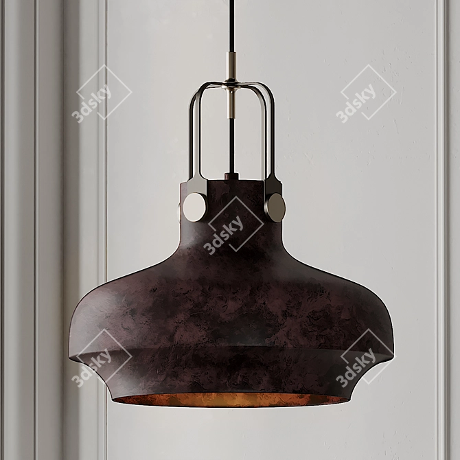 Antique Bronze Yardley Mini Pendant 3D model image 1