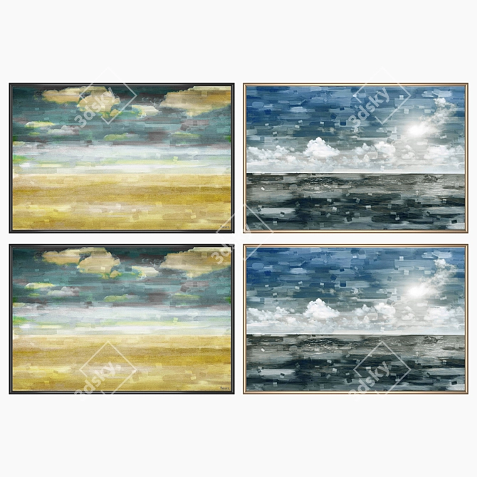 Elegant Wall Art Set 3D model image 2