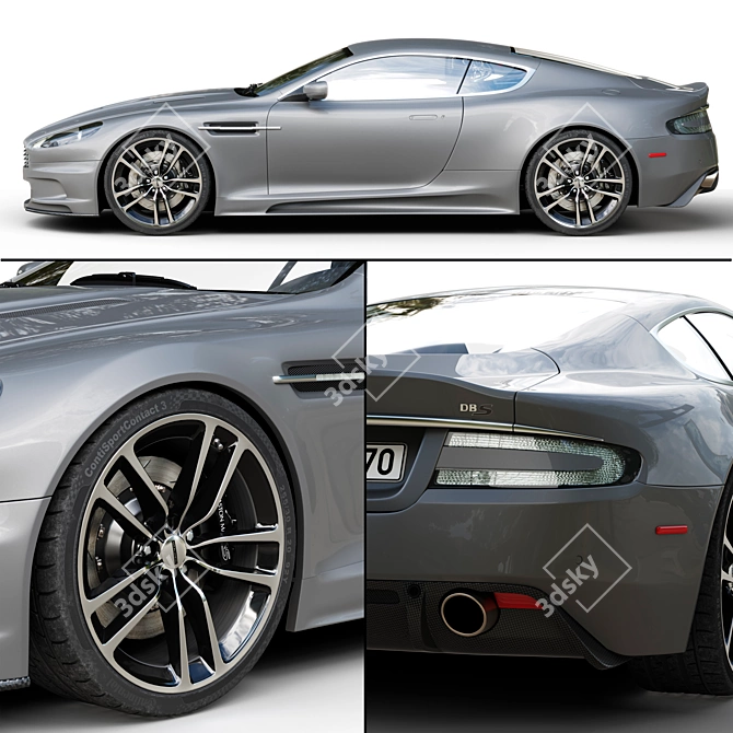 Luxurious Aston Martin DBS I 3D model image 2