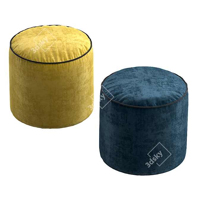 Cozy Ottoman for Ultimate Relaxation 3D model image 1