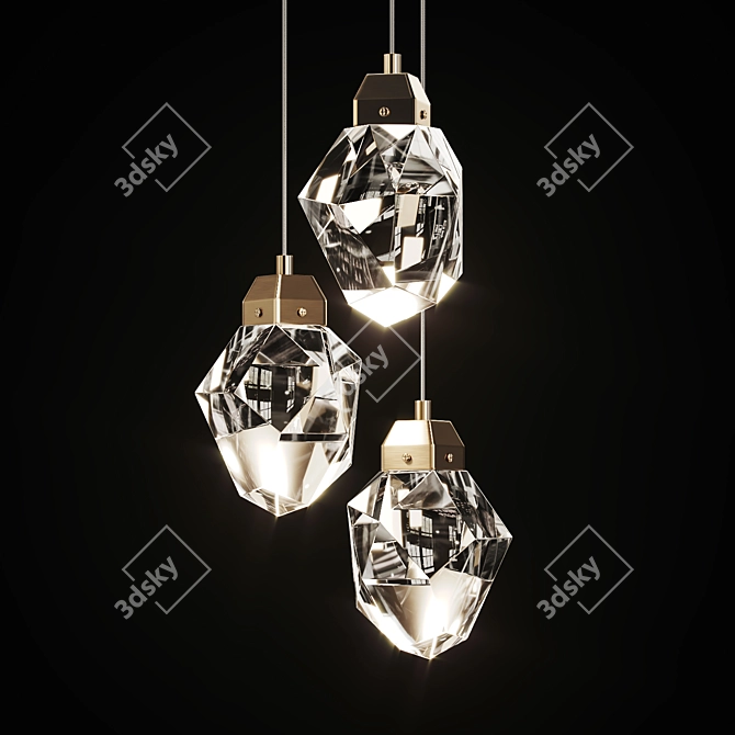 Crystallic Glow | Hanging Lamp 3D model image 1