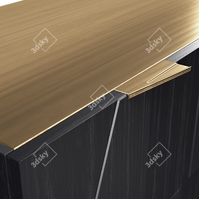Sleek Contemporary Bamax Sideboard 3D model image 3