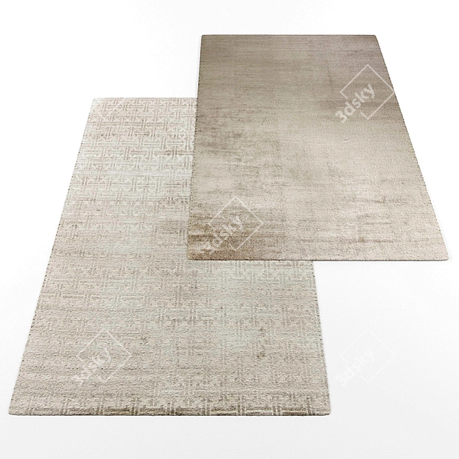 Modern Style Rug Set 3D model image 2