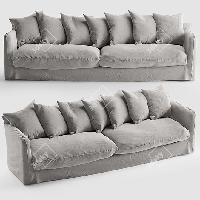 Uniqwa Singita 3-Seater Sofa 3D model image 1