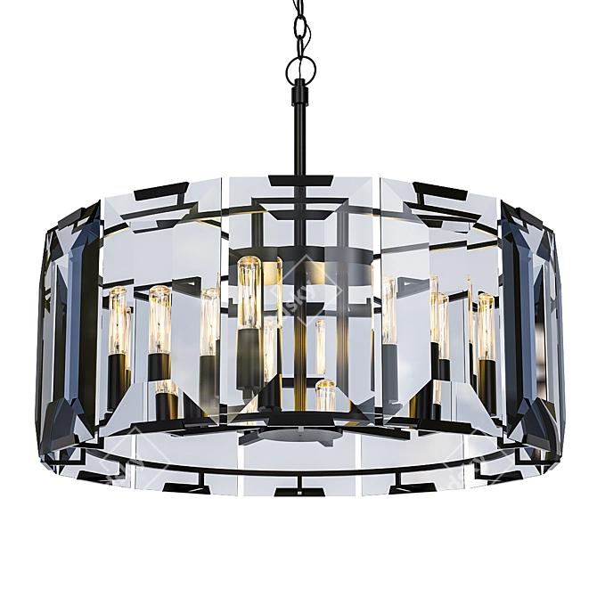 Elegant Harlow Pendant Chandelier 3D model image 1