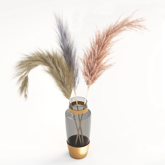 Pampas Grass: Stylish Interior Decor 3D model image 2