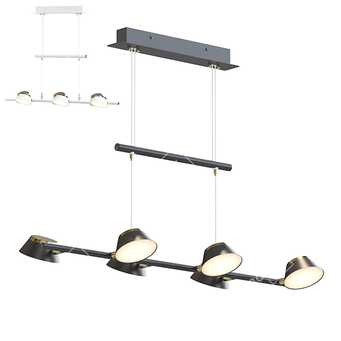 Flamer LED Pendant Lamp 3D model image 1