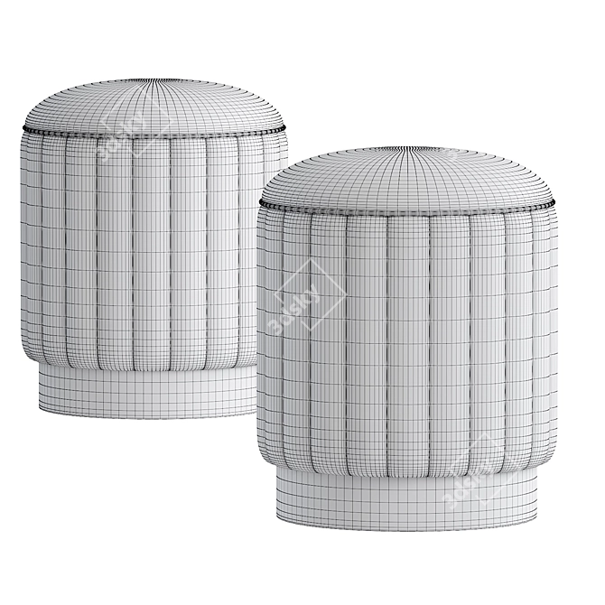 Eichholtz Allegra Stool: Elegant Designer Furniture 3D model image 3