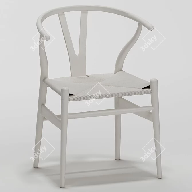 Wishbone Chair Set: Elegant & Functional 3D model image 3