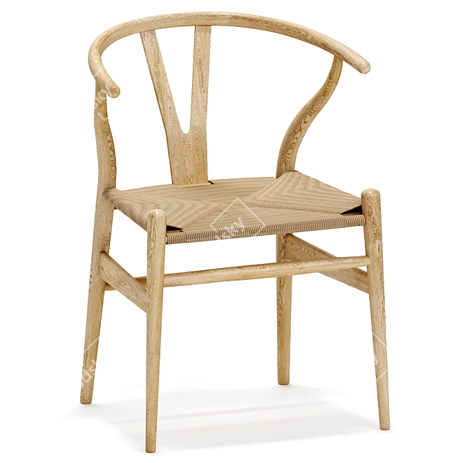 Wishbone Chair Set: Elegant & Functional 3D model image 6