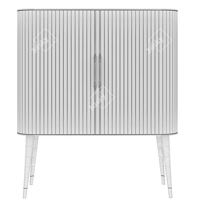 Modern Eden-Rock Bar Unit & Cabinet 3D model image 4