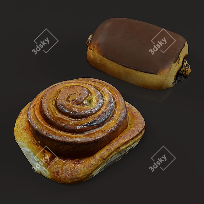 Artisan Bread Selection 3D model image 7