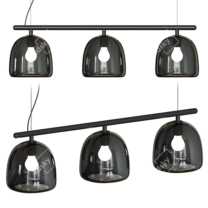 Polo 03 Chandelier: Elegant Illumination 3D model image 1