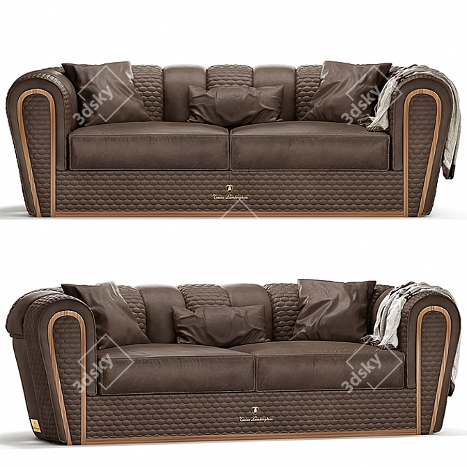 Tonino Lamborghini Casa Rita Curve Sofa 3D model image 1