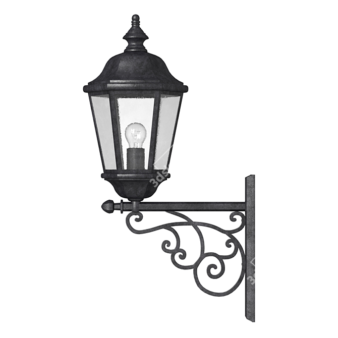 Polygon Outdoor Wall Lamp 3D model image 2