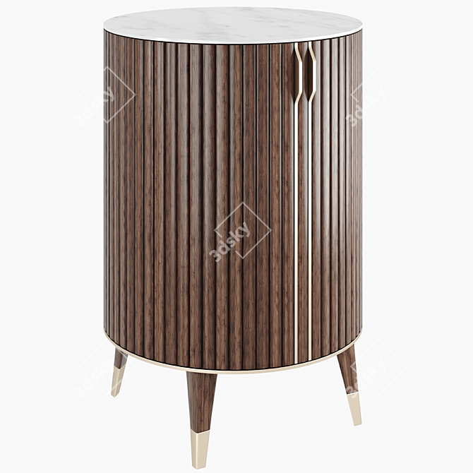EDEN ROCK Cherry Wood Mini Bar 3D model image 2