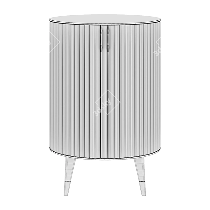 EDEN ROCK Cherry Wood Mini Bar 3D model image 3