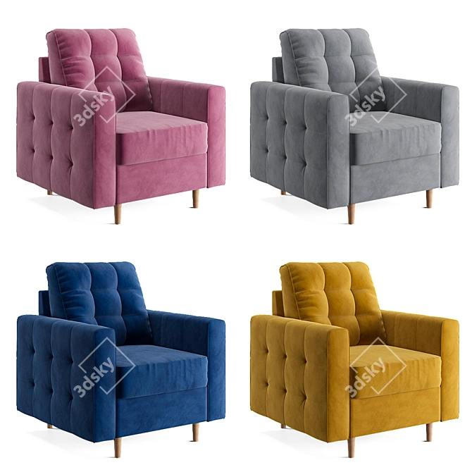 Luxurious Armchair with Askona Amani Design 3D model image 2