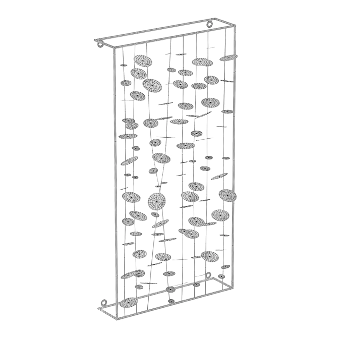 Metal Harmony Chimes Wall Art 3D model image 3