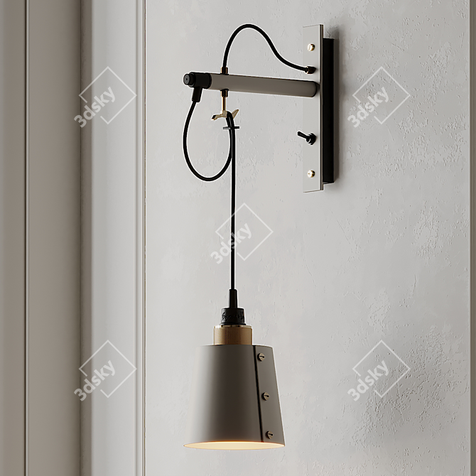 Stone Hooked Wall Light: Small, Stylish & Versatile 3D model image 2