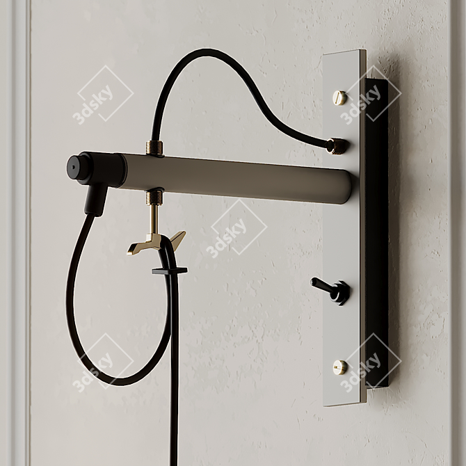 Stone Hooked Wall Light: Small, Stylish & Versatile 3D model image 5