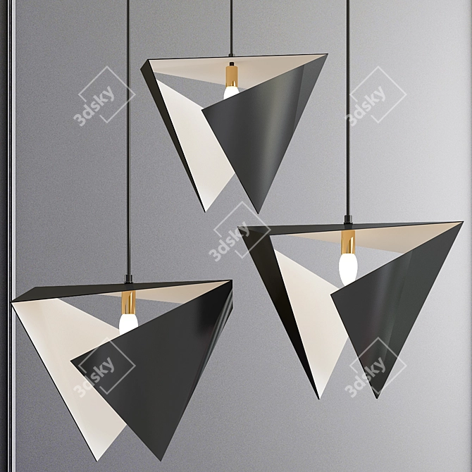 Sleek Aarevalo Pendant Lamp 3D model image 1