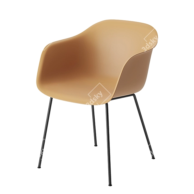 Modern Muuto Fiber Armchair 3D model image 1