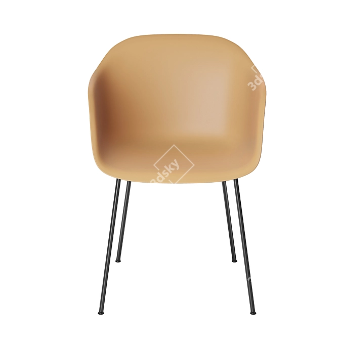 Modern Muuto Fiber Armchair 3D model image 2