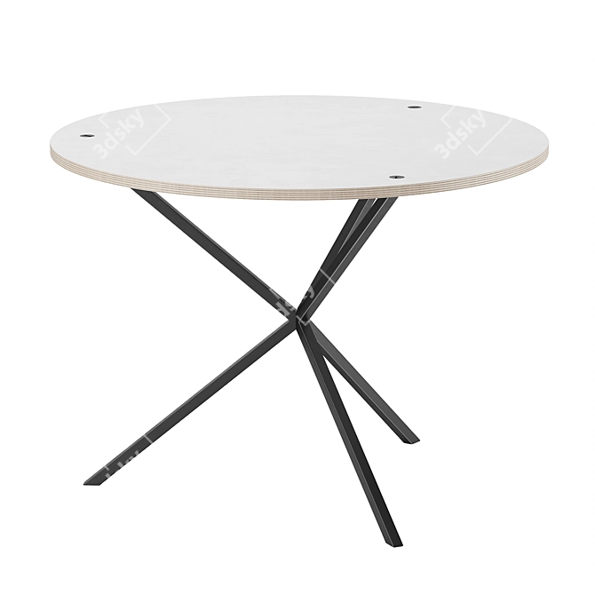 Sleek NEB Round Table 3D model image 1