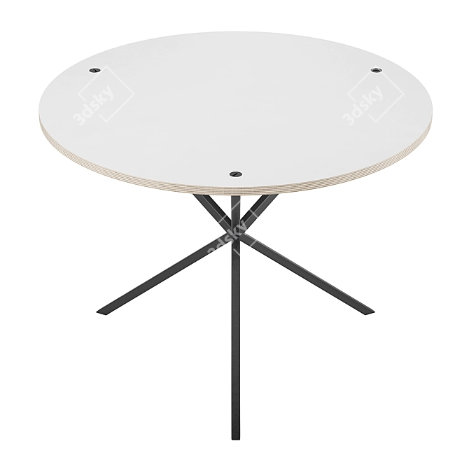 Sleek NEB Round Table 3D model image 2