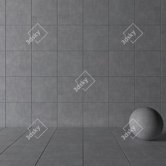 Cayenne Grigio Concrete Tiles 3D model image 3
