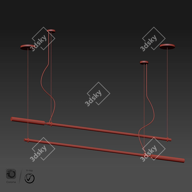 Colibrì LED Suspension Lamp Set 3D model image 2