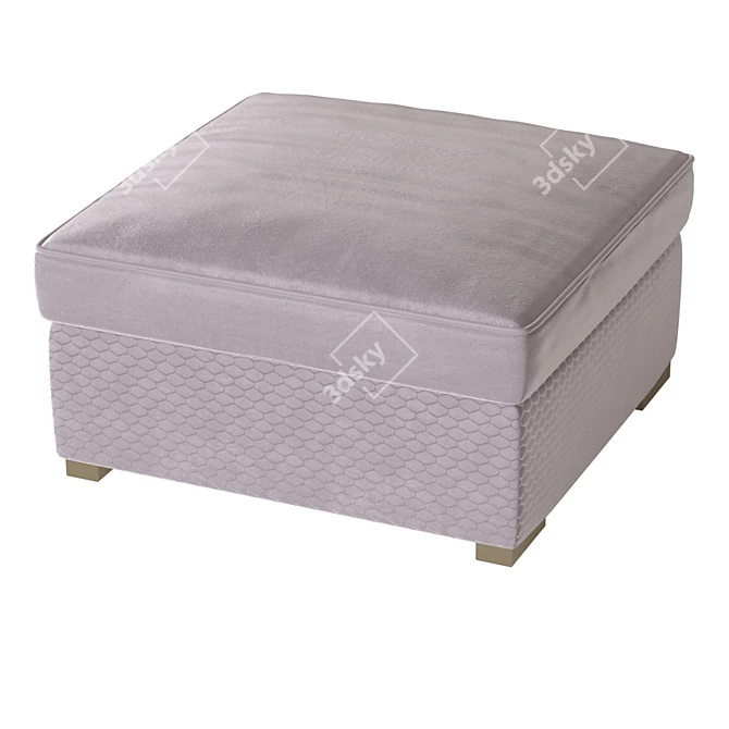 Cozy Velvet Ottoman for Viven Sofa 3D model image 4