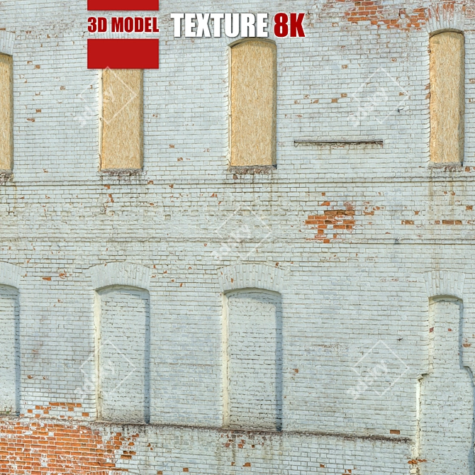 High-Res Facade 3D Model - Realistic Texture - Vray Material 3D model image 3