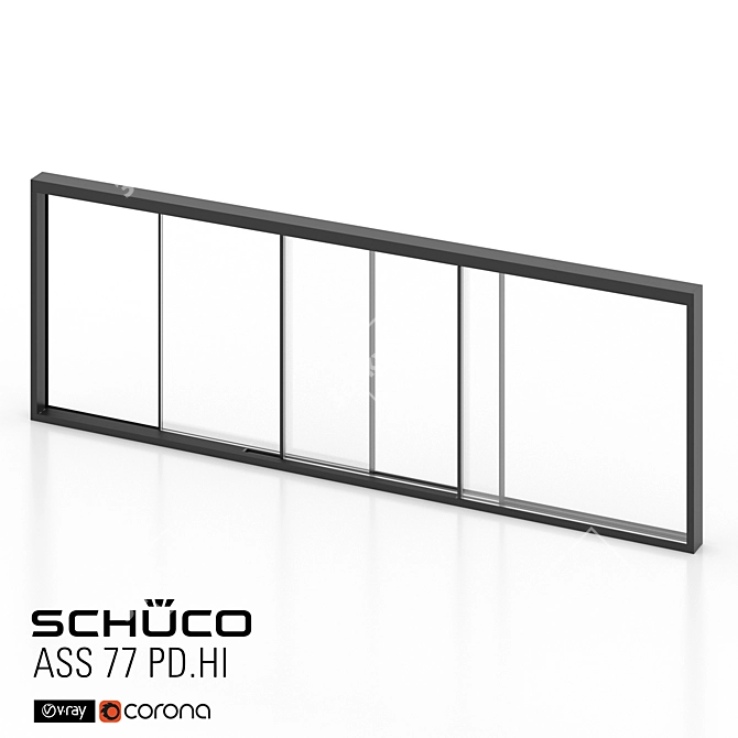 Schuco Panorama Design Sliding Door 3D model image 3