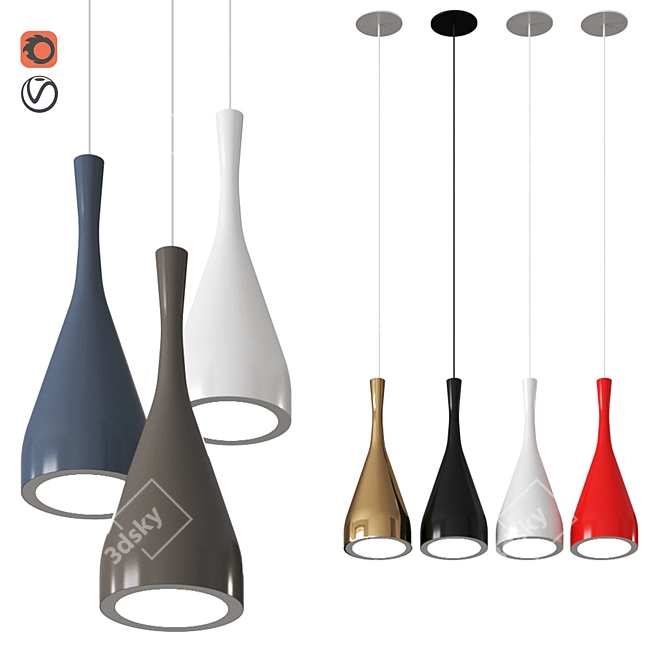 Vibia JAZZ 1336: Vibrant LED Pendant 3D model image 1