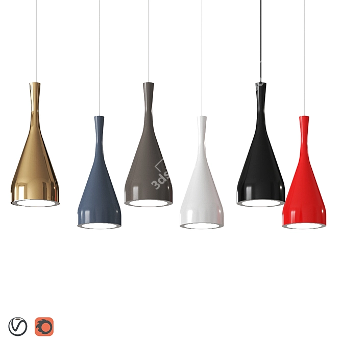 Vibia JAZZ 1336: Vibrant LED Pendant 3D model image 3