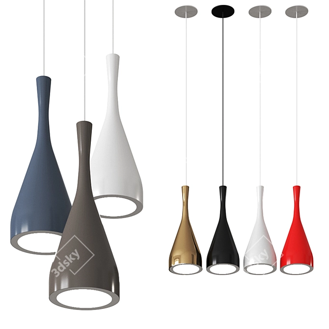 Vibia JAZZ 1336: Vibrant LED Pendant 3D model image 6