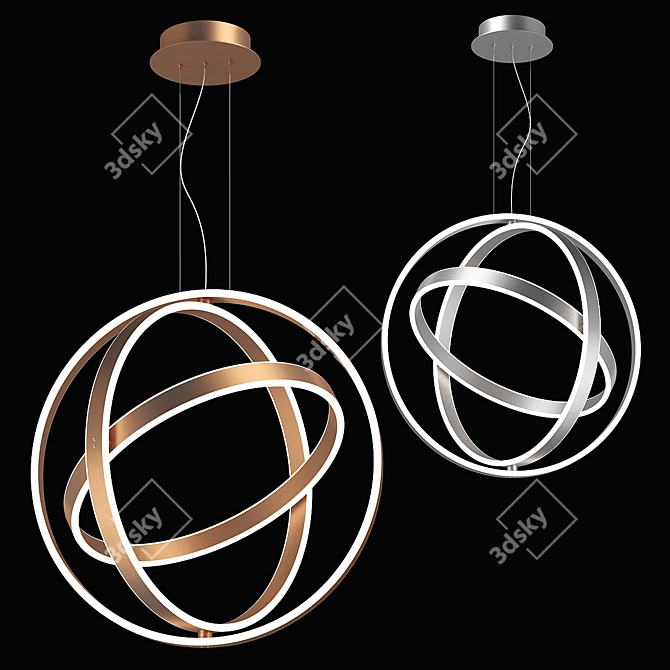 Modern Saturno Lightstar Pendant 3D model image 1