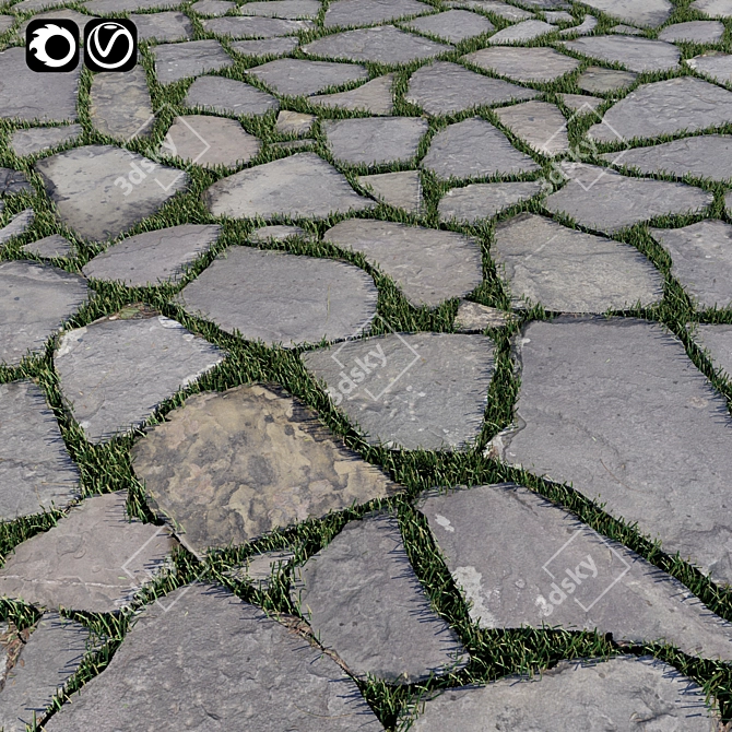 Elegant Decorative Floor Design 3D model image 1