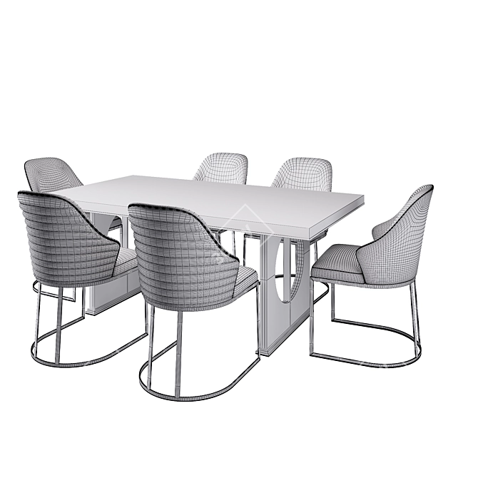 Turkish Luxury Dining Table by Yildizmobilya 3D model image 3