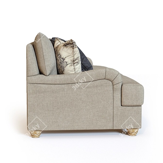 Dandrea Ashley Queen Sofa Sleeper 3D model image 2