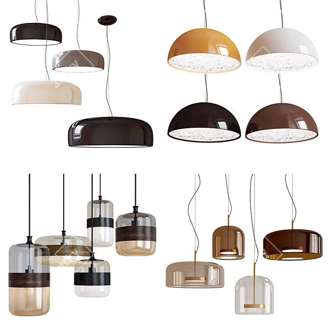 Exquisite Chandelier Collection: Vetreria Vistosi Futura SP & Jube SP 3D model image 1