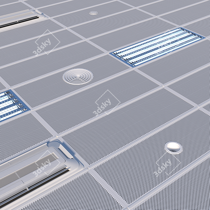 Armstrong Ceiling System Set 3D model image 4