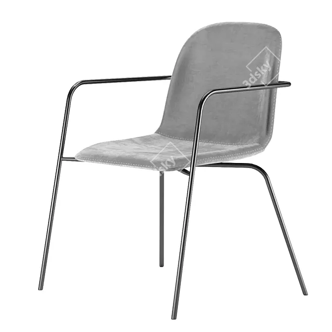 Tibby Chair: Modern & Comfortable Seating 3D model image 4