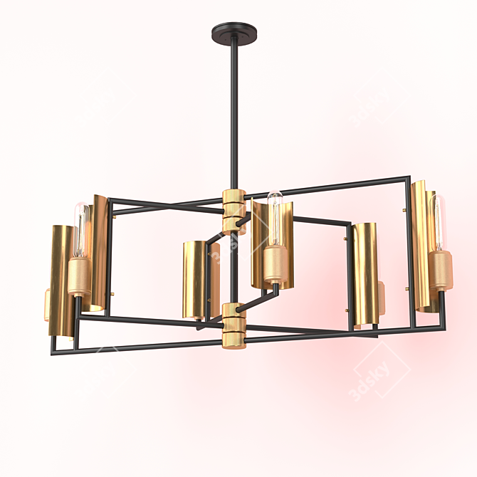 Elegant Hudson Valley Lighting Pendant 3D model image 2
