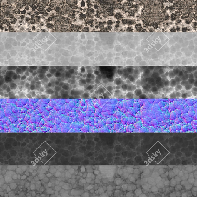 Volcanic Rock PBR Material 3D model image 5