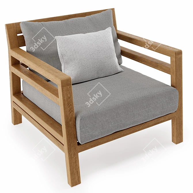 Ethimo Costes Lounge Armchair 3D model image 4